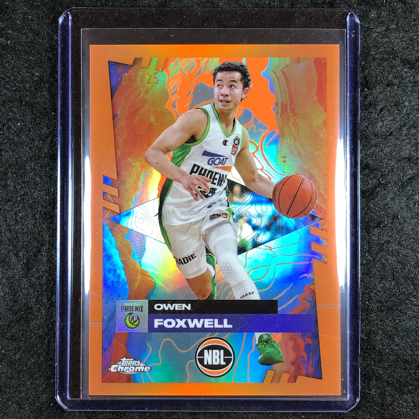2024-25 Topps Chrome NBL OWEN FOXWELL Base Orange 1/25 #73