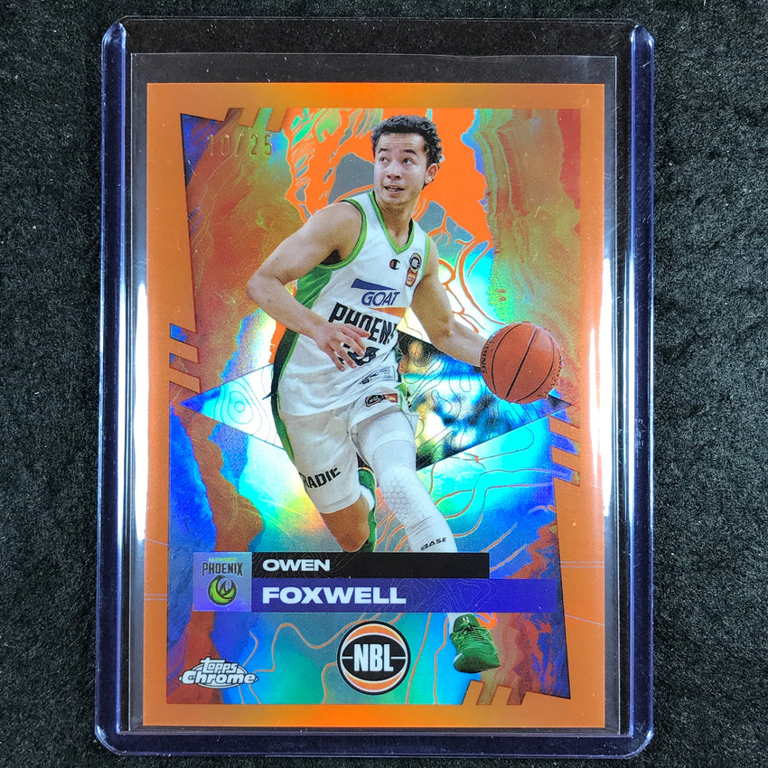 2024-25 Topps Chrome NBL OWEN FOXWELL Base Orange 10/25 #73