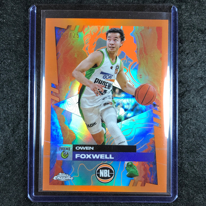 2024-25 Topps Chrome NBL OWEN FOXWELL Base Orange 9/25 #73