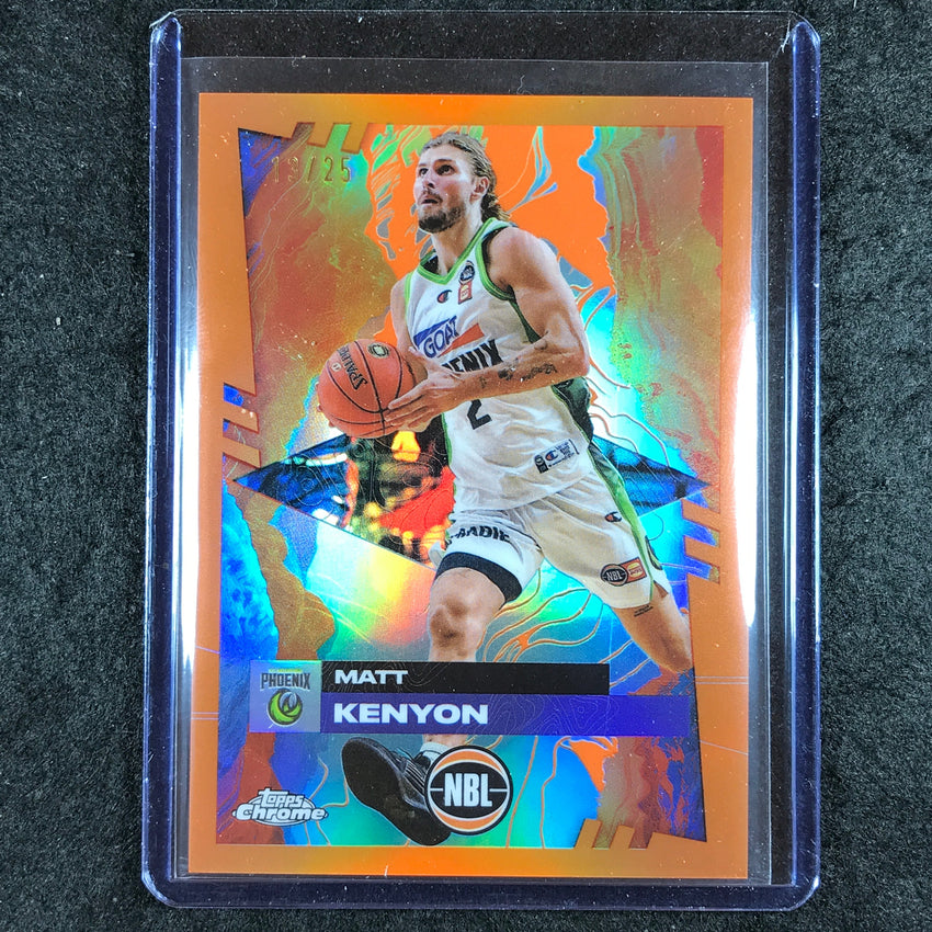 2024-25 Topps Chrome NBL MATT KENYON Base Orange 13/25 #77