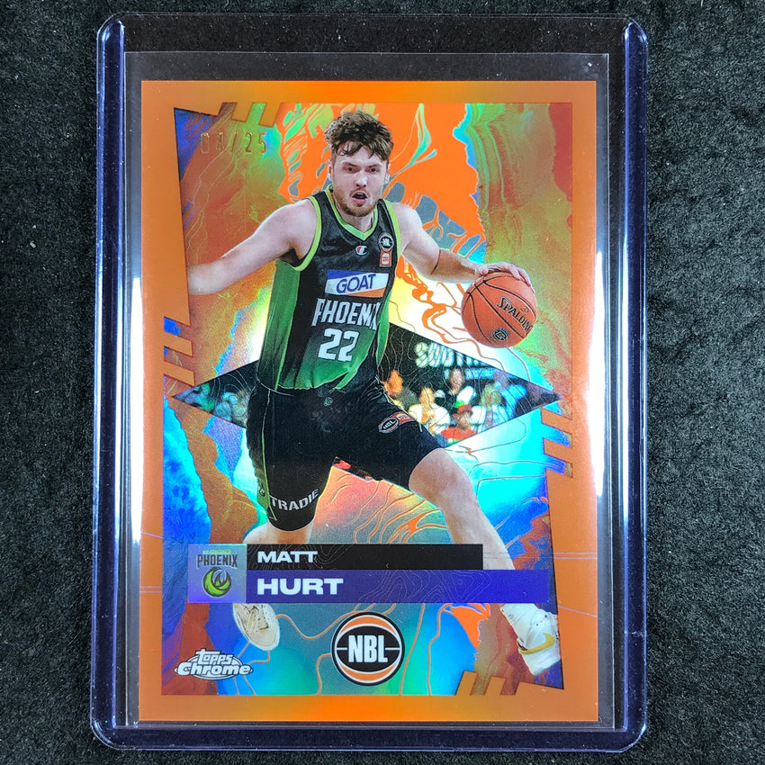 2024-25 Topps Chrome NBL MATT HURT Base Orange 4/25 #79