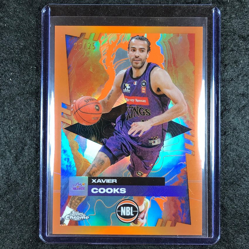 2024-25 Topps Chrome NBL XAVIER COOKS Base Orange 22/25 #84