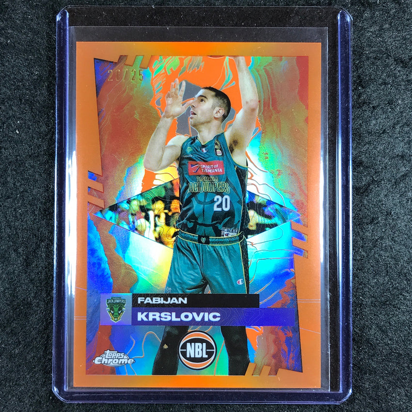 2024-25 Topps Chrome NBL FABIJAN KRSLOVIC Base Orange 20/25 #94