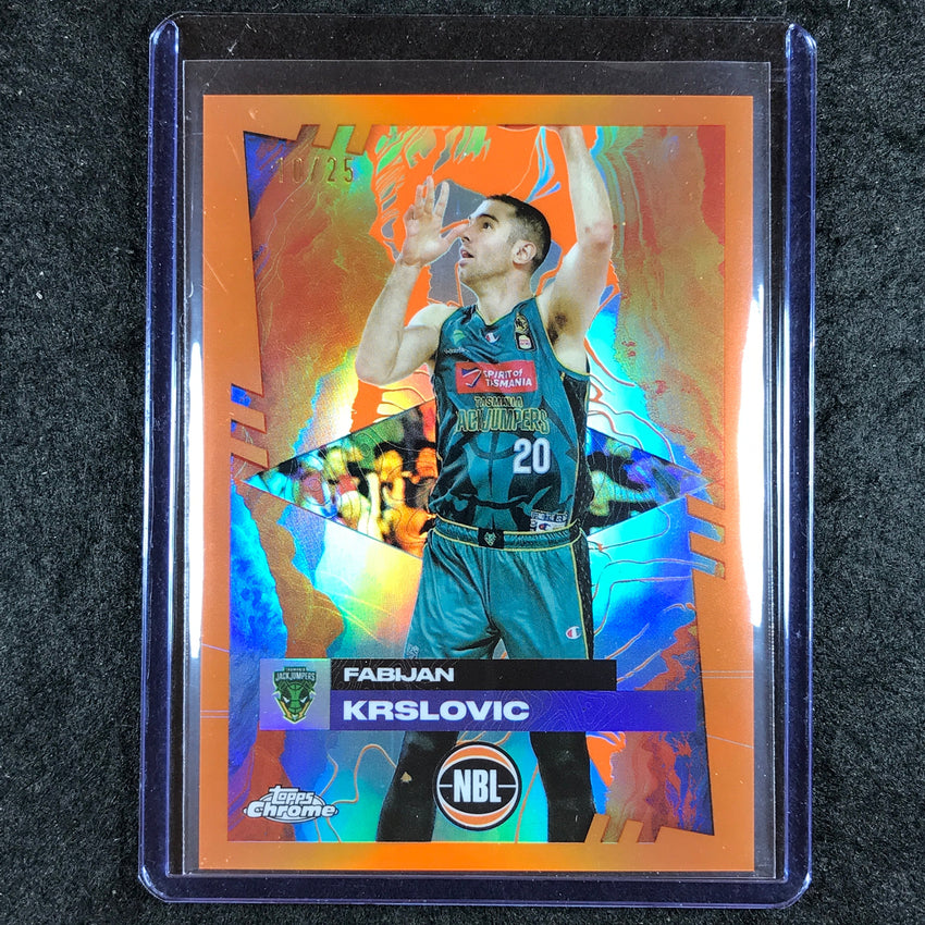 2024-25 Topps Chrome NBL FABIJAN KRSLOVIC Base Orange 10/25 #94