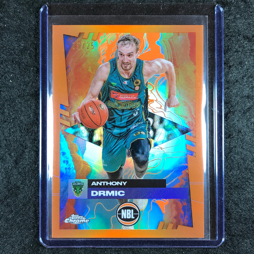 2024-25 Topps Chrome NBL ANTHONY DRMIC Base Orange 19/25 #100