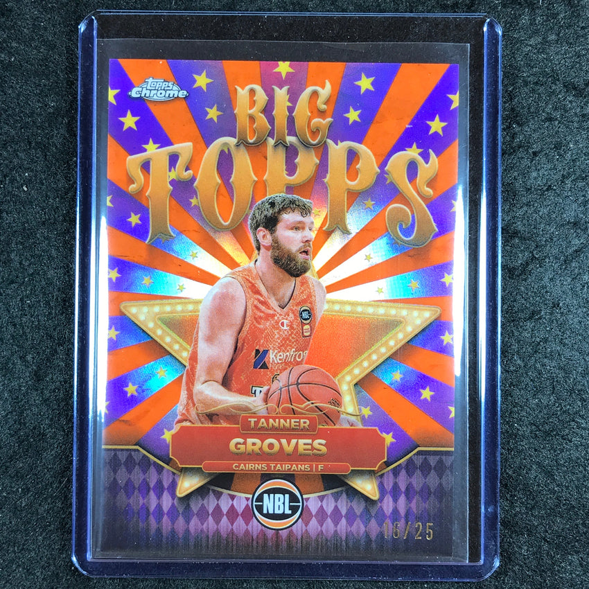 2024-25 Topps Chrome NBL TANNER GROVES Big Topps Orange 16/25 #13