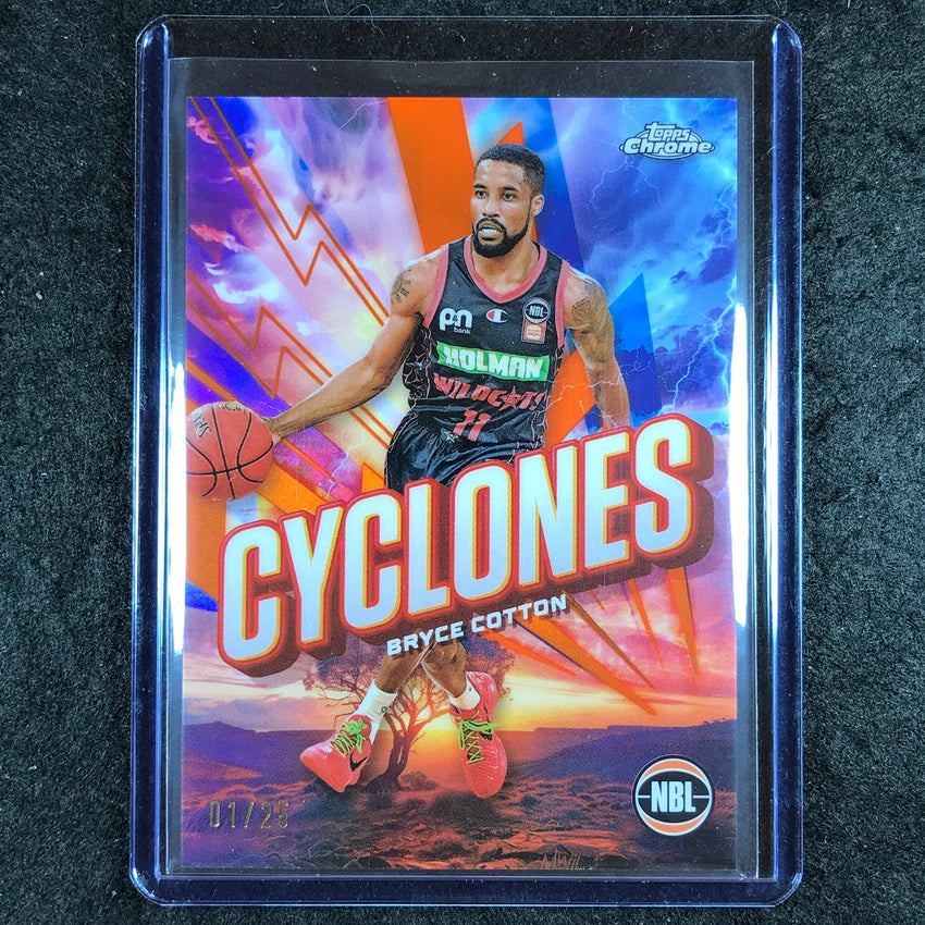 2024-25 Topps Chrome NBL BRYCE COTTON Cyclones Orange 1/25 #14