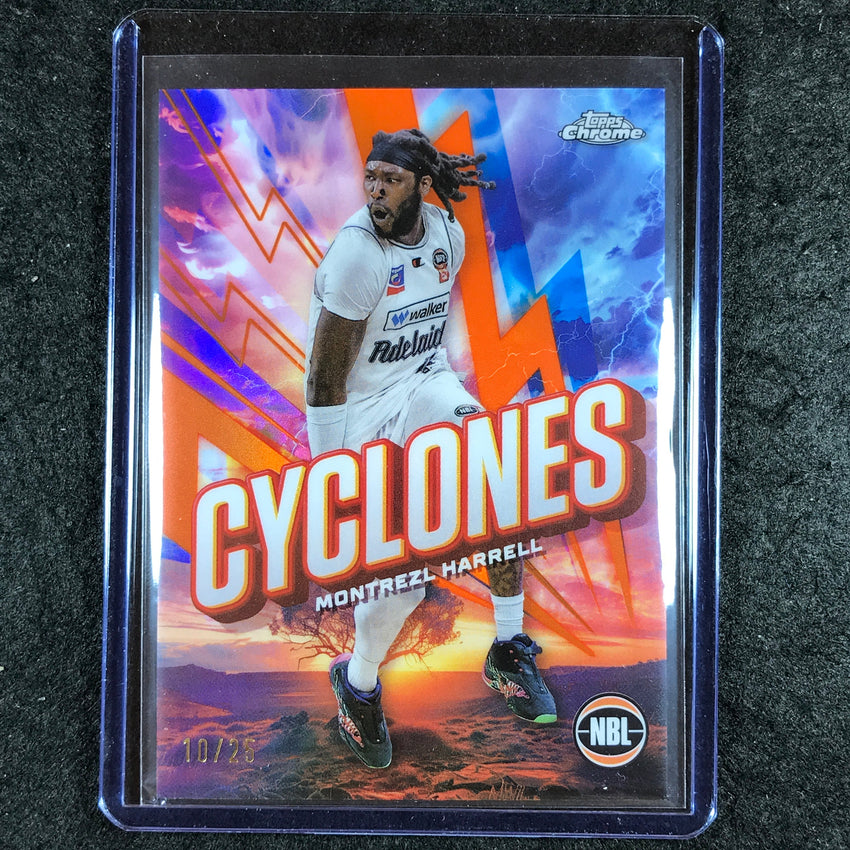 2024-25 Topps Chrome NBL MONTREZL HARRELL Cyclones Orange 10/25 #21