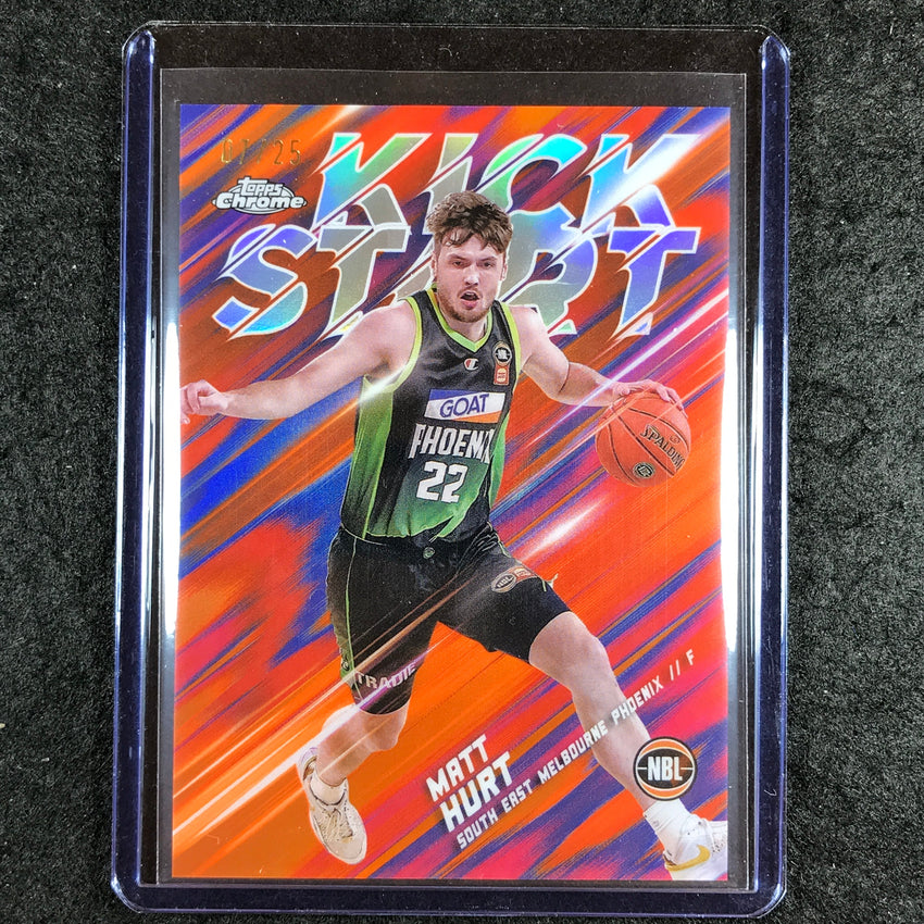 2024-25 Topps Chrome NBL MATT HURT Kick Start Orange 7/25 #8
