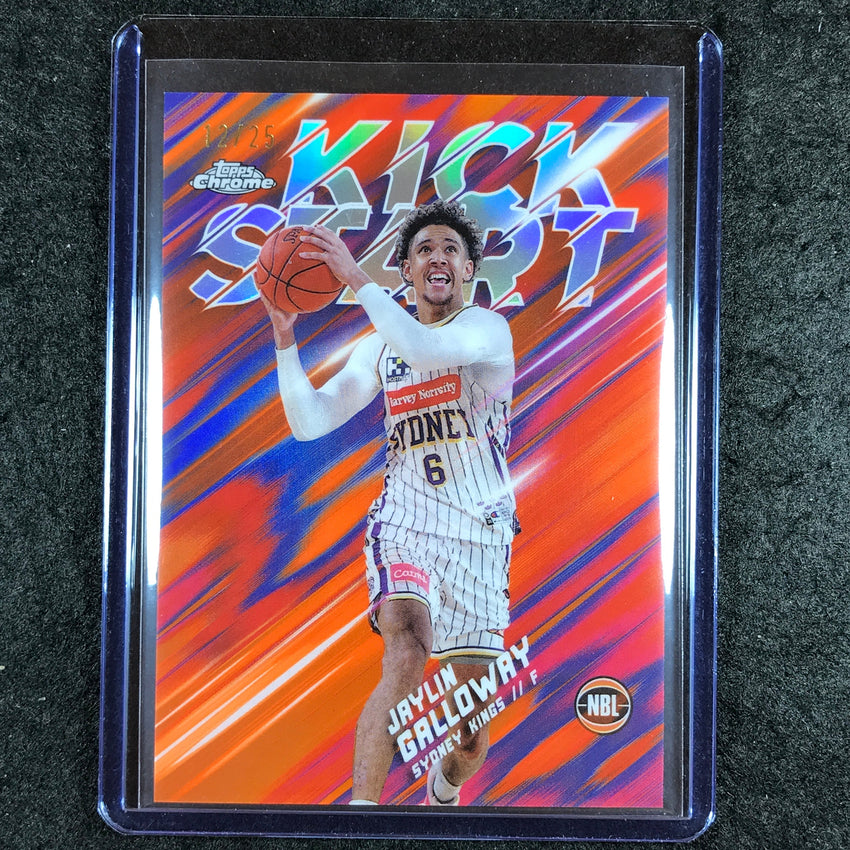 2024-25 Topps Chrome NBL JAYLIN GALLOWAY Kick Start Orange 12/25 #9