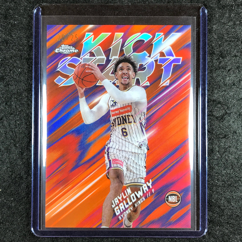 2024-25 Topps Chrome NBL JAYLIN GALLOWAY Kick Start Orange 20/25 #9