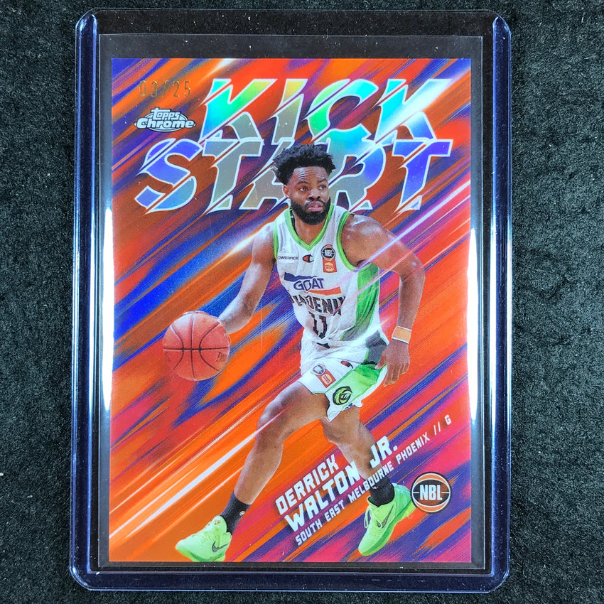 2024-25 Topps Chrome NBL DERRICK WALTON JR. Kick Start Orange 3/25 #18