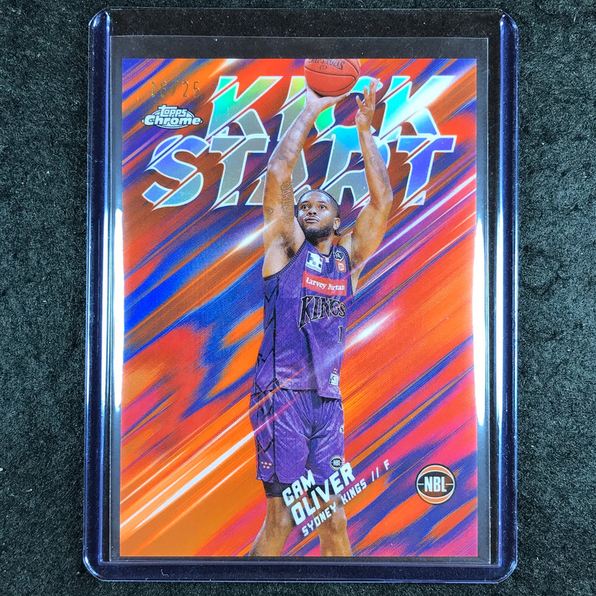2024-25 Topps Chrome NBL CAM OLIVER Kick Start Orange 16/25 #19