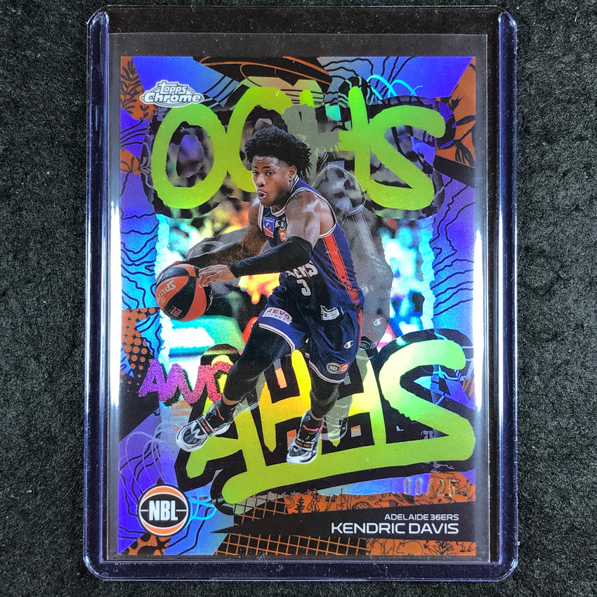 2024-25 Topps Chrome NBL KENDRIC DAVIS Oohs and Ahhs Orange 8/25 #1
