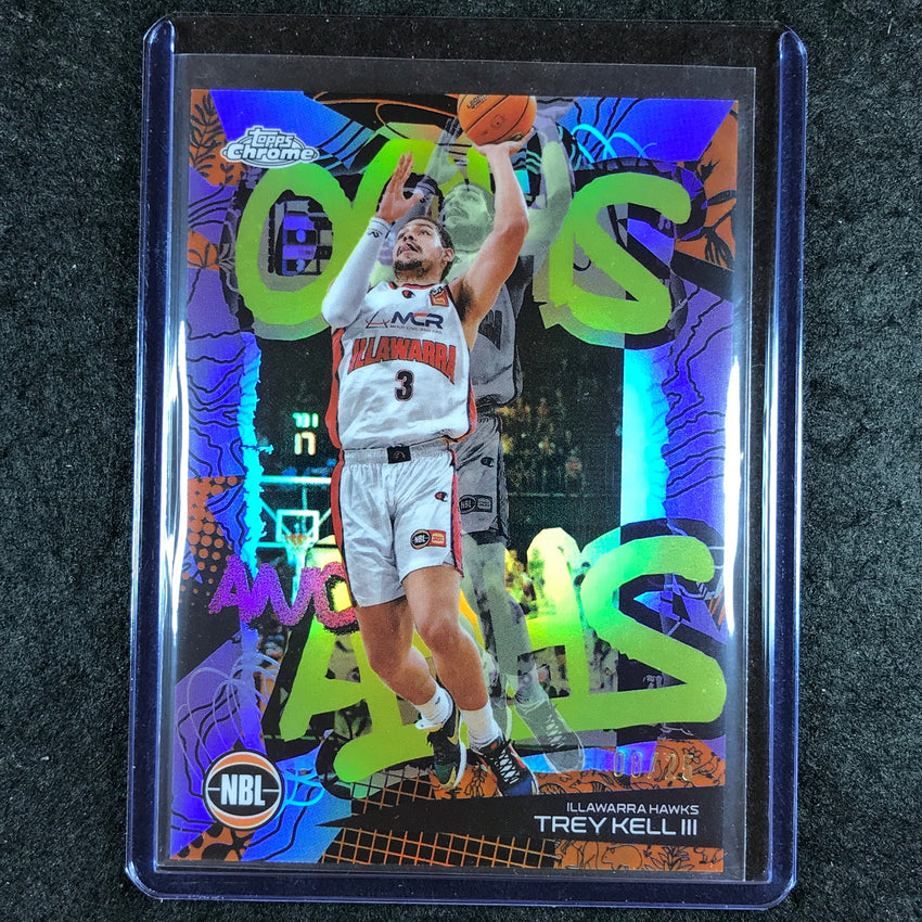 2024-25 Topps Chrome NBL TREY KELL III Oohs and Ahhs Orange 8/25 #8