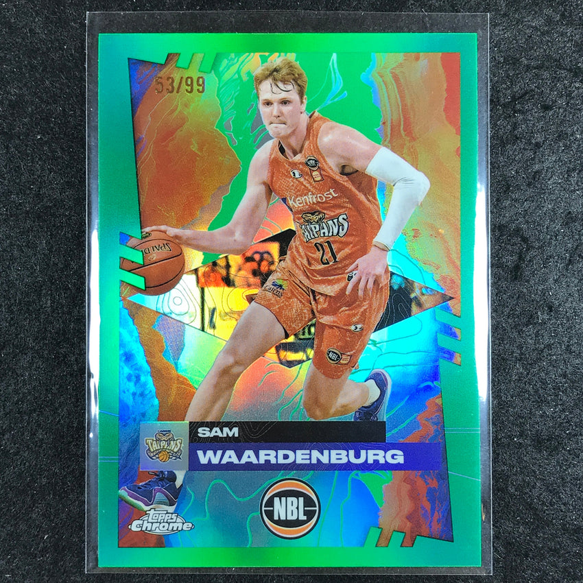 2024-25 Topps Chrome NBL SAM WAARDENBURG Base Green 53/99 #21