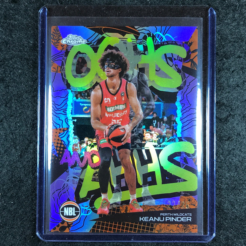2024-25 Topps Chrome NBL KEANU PINDER Oohs and Ahhs Orange 22/25 #23