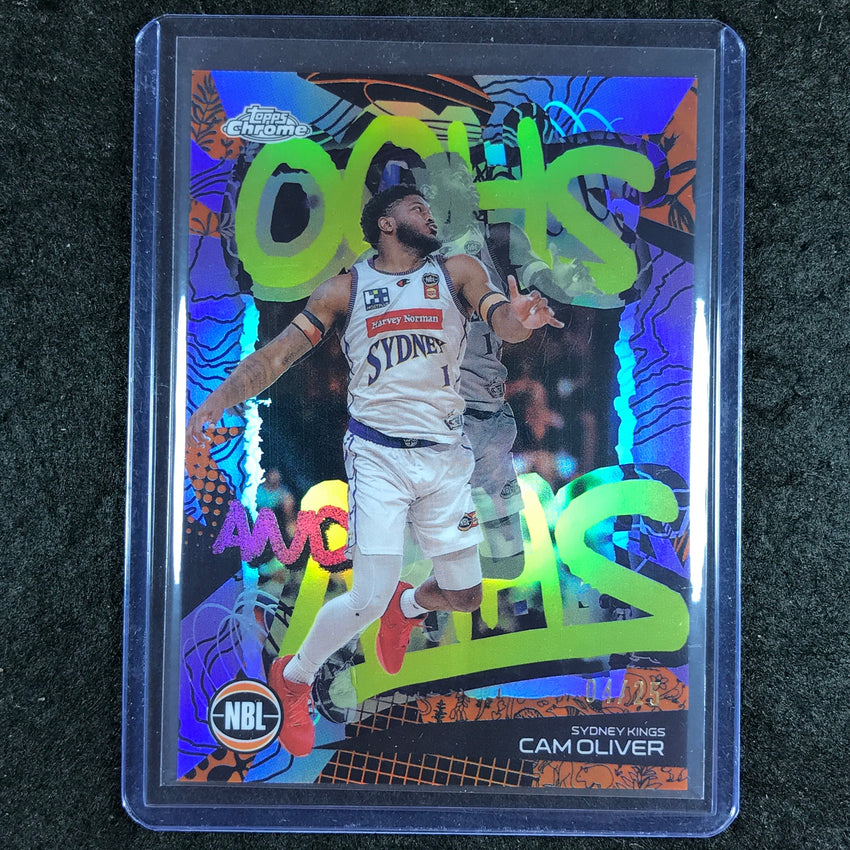 2024-25 Topps Chrome NBL CAM OLIVER Oohs and Ahhs Orange 4/25 #25