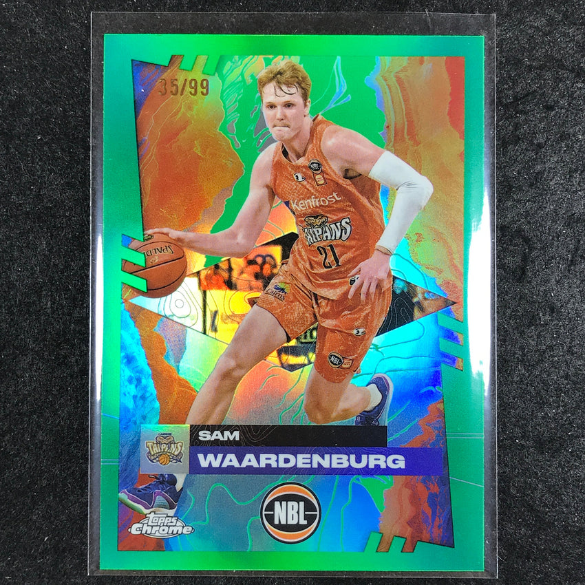 2024-25 Topps Chrome NBL SAM WAARDENBURG Base Green 35/99 #21