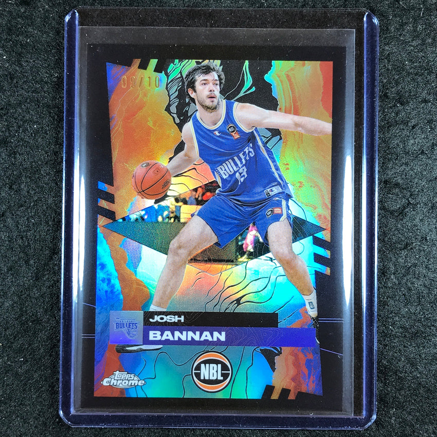 2024-25 Topps Chrome NBL JOSH BANNAN Base Black 9/10 #12