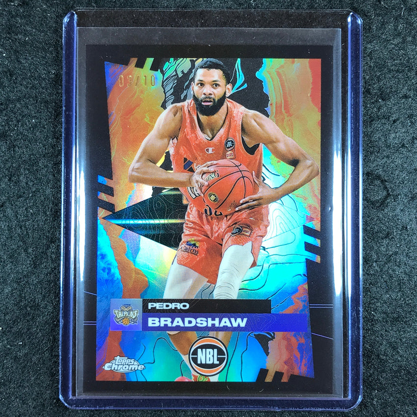 2024-25 Topps Chrome NBL PEDRO BRADSHAW Base Black 3/10 #23