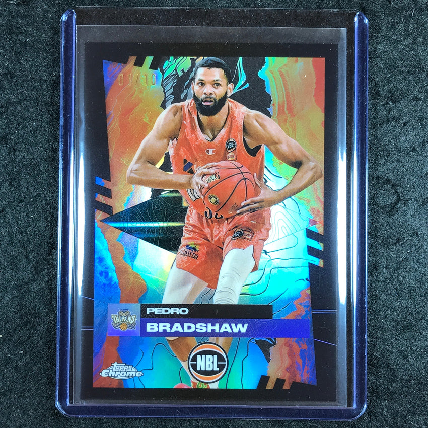 2024-25 Topps Chrome NBL PEDRO BRADSHAW Base Black 1/10 #23