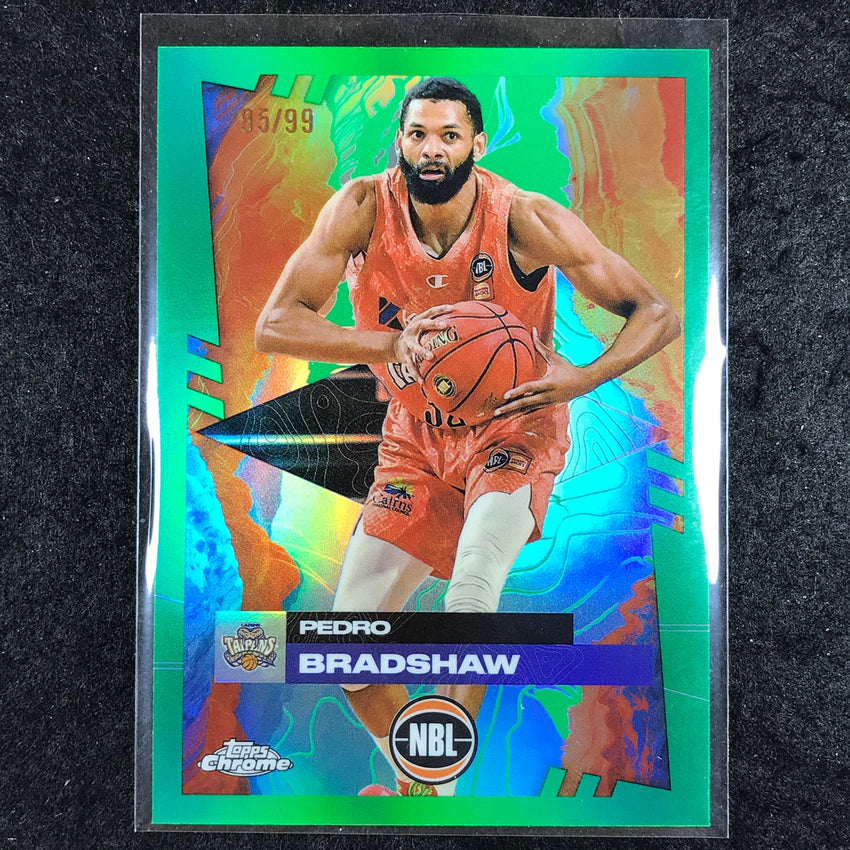 2024-25 Topps Chrome NBL PEDRO BRADSHAW Base Green 95/99 #23