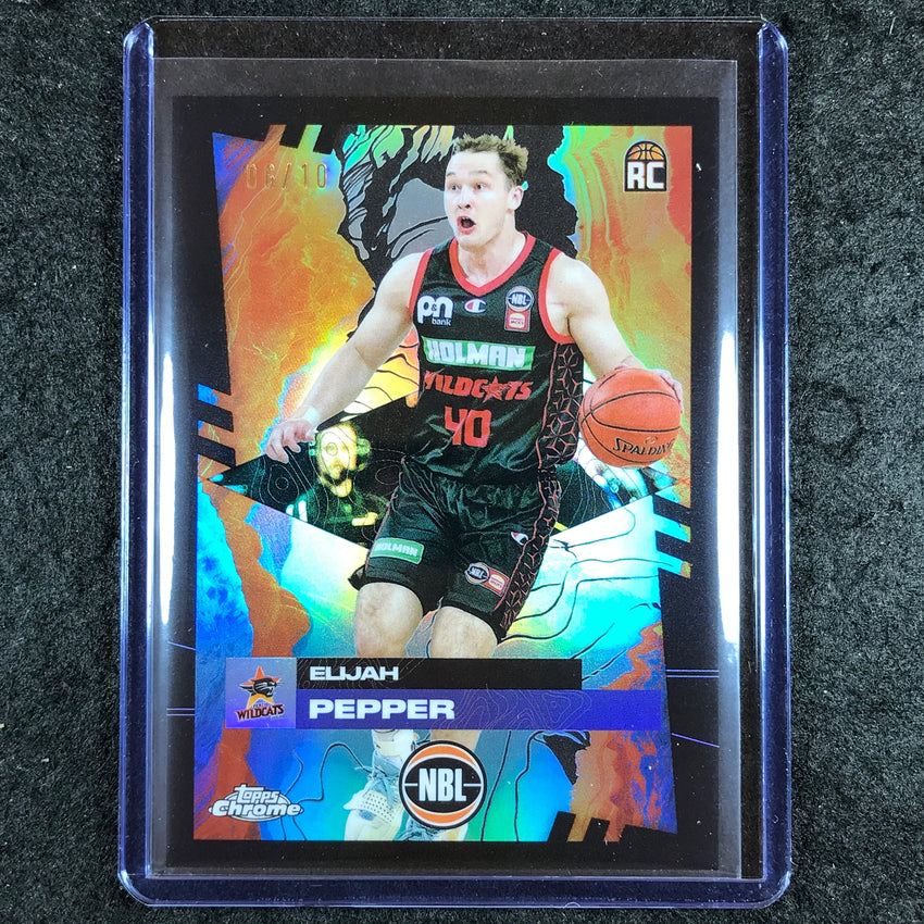 2024-25 Topps Chrome NBL ELIJAH PEPPER Rookie Base Black 6/10 #70