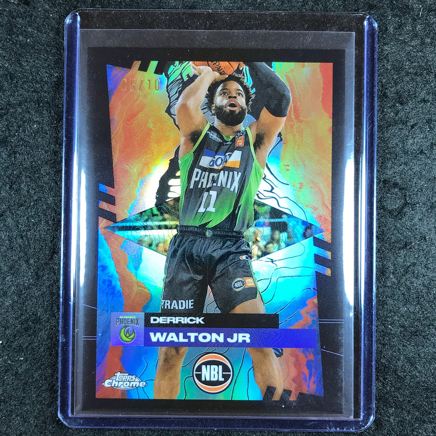 2024-25 Topps Chrome NBL DERRICK WALTON JR. Base Black 5/10 #75