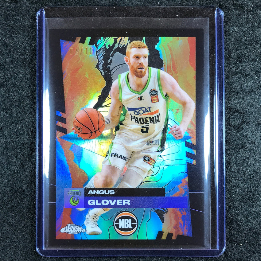 2024-25 Topps Chrome NBL ANGUS GLOVER Base Black 4/10 #78