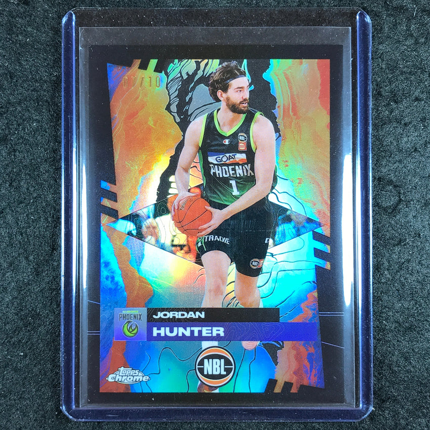 2024-25 Topps Chrome NBL JORDAN HUNTER Base Black 7/10 #80