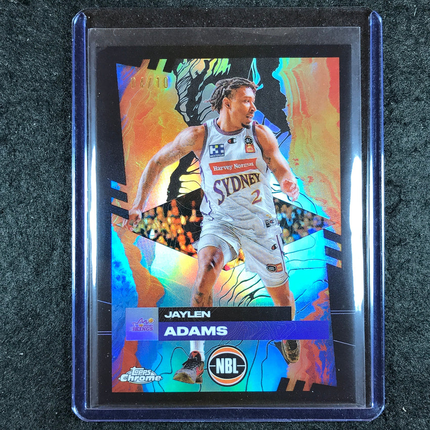 2024-25 Topps Chrome NBL JAYLEN ADAMS Base Black 4/10 #82