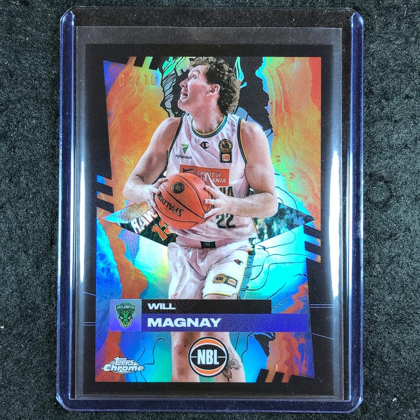 2024-25 Topps Chrome NBL WILL MAGNAY Base Black 4/10 #97