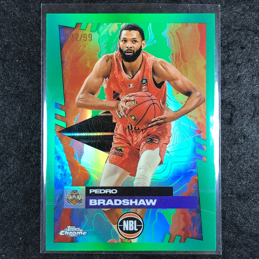 2024-25 Topps Chrome NBL PEDRO BRADSHAW Base Green 82/99 #23