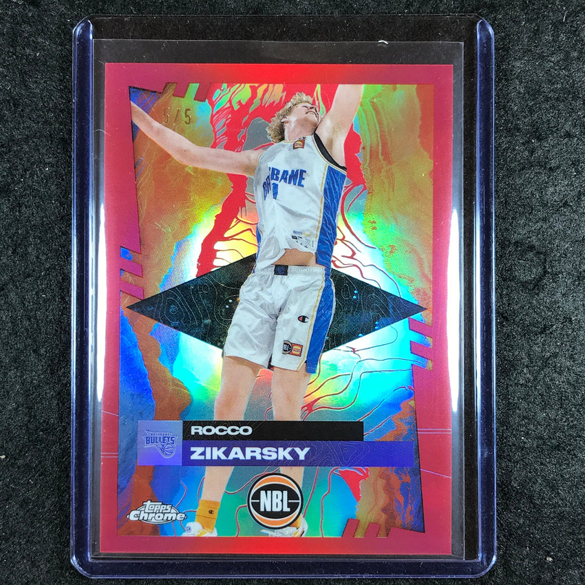 2024-25 Topps Chrome NBL ROCCO ZIKARSKY Base Red 5/5 #11