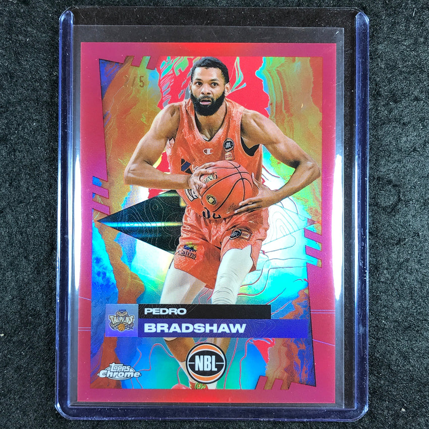 2024-25 Topps Chrome NBL PEDRO BRADSHAW Base Red 2/5 #23