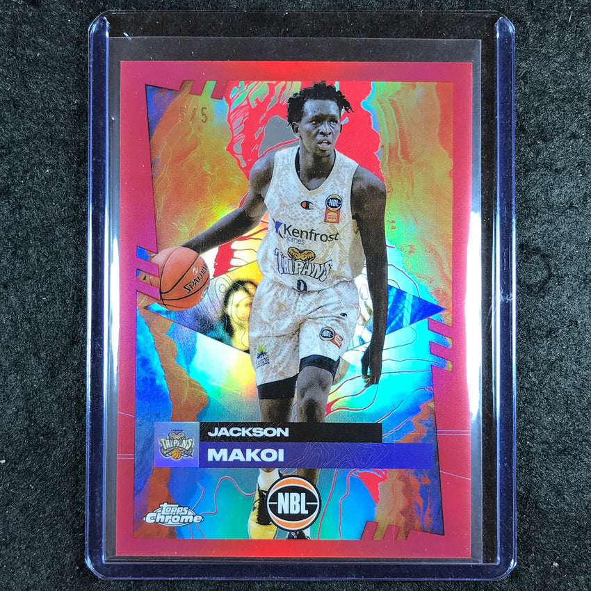 2024-25 Topps Chrome NBL JACKSON MAKOI Base Red 5/5 #28