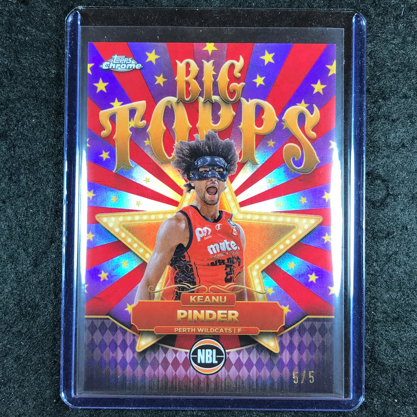 2024-25 Topps Chrome NBL KEANU PINDER Big Topps Red 5/5 #17
