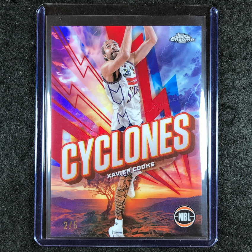 2024-25 Topps Chrome NBL XAVIER COOKS Cyclones Red 2/5 #18