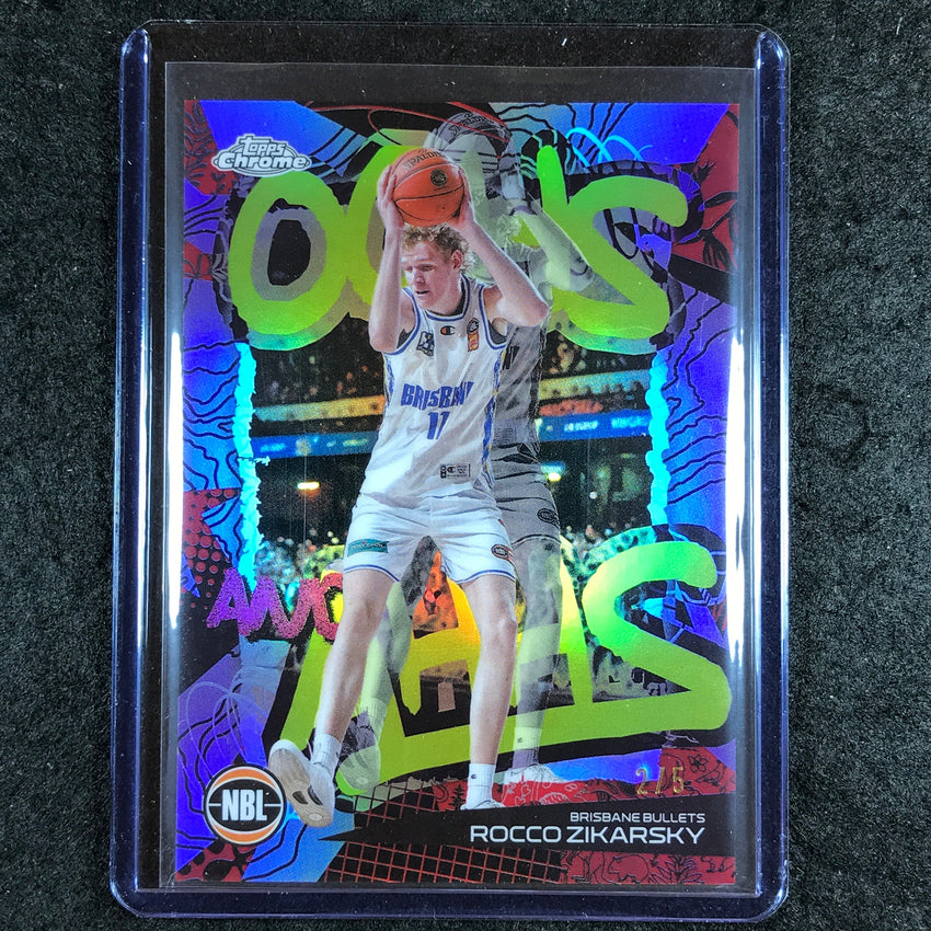 2024-25 Topps Chrome NBL ROCCO ZIKARSKY Oohs and Ahhs Red 2/5 #3