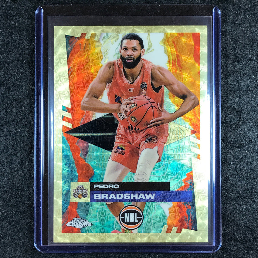 2024-25 Topps Chrome NBL PEDRO BRADSHAW Base Gold Superfractor 1/1 #23