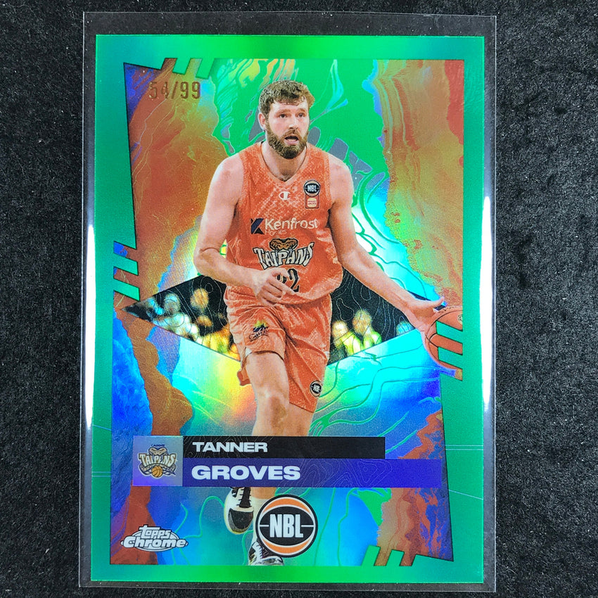 2024-25 Topps Chrome NBL TANNER GROVES Base Green 54/99 #25