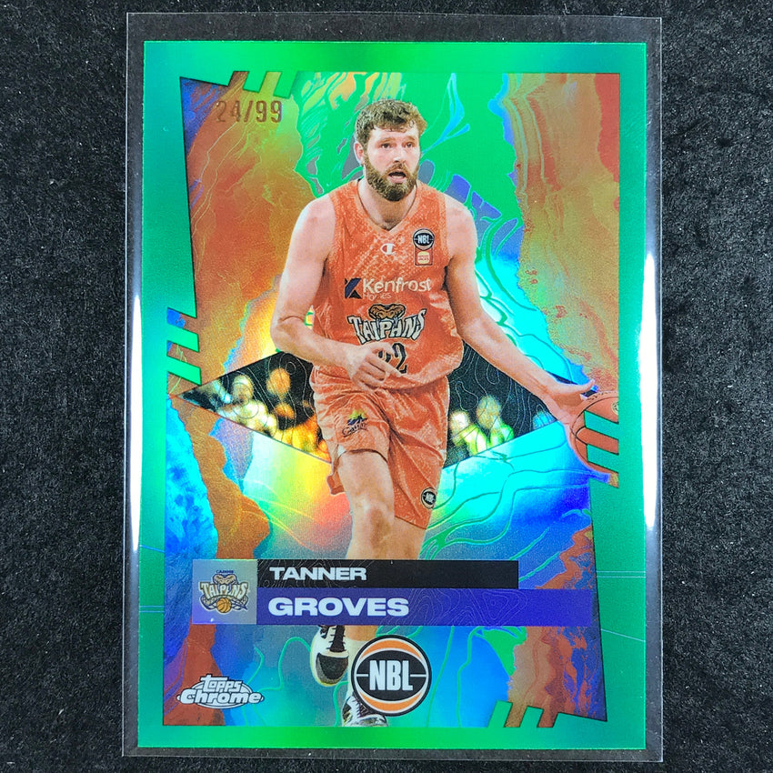 2024-25 Topps Chrome NBL TANNER GROVES Base Green 24/99 #25