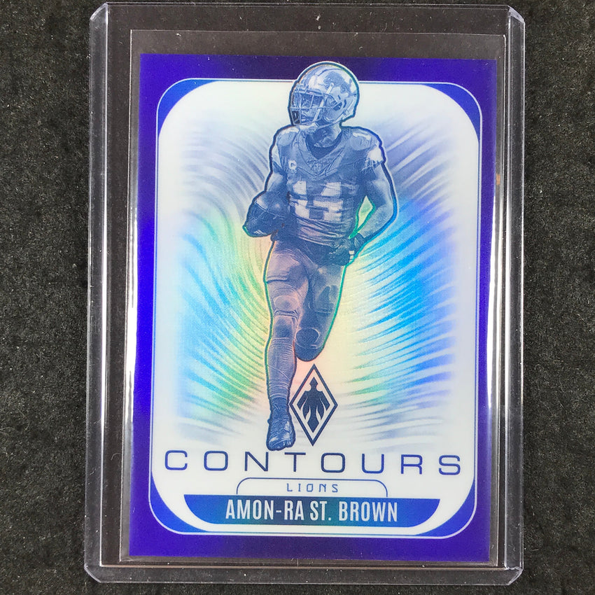 2025 Phoenix Football AMON-RA ST. BROWN Contours Blue 37/199 #11