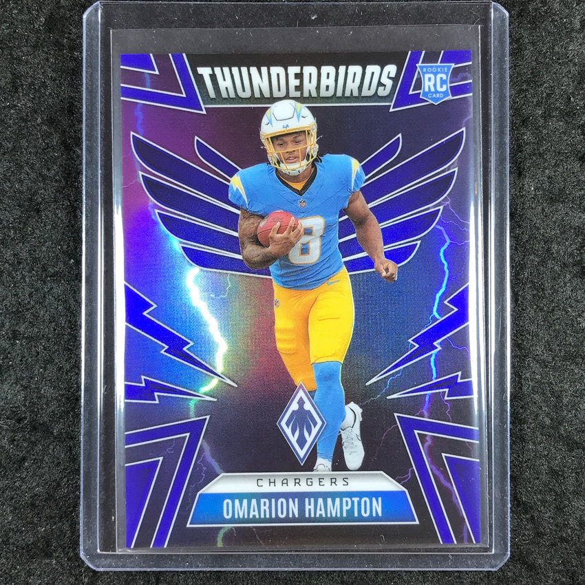 2025 Phoenix Football OMARION HAMPTON Thunderbirds Rookie Blue 146/199 #28
