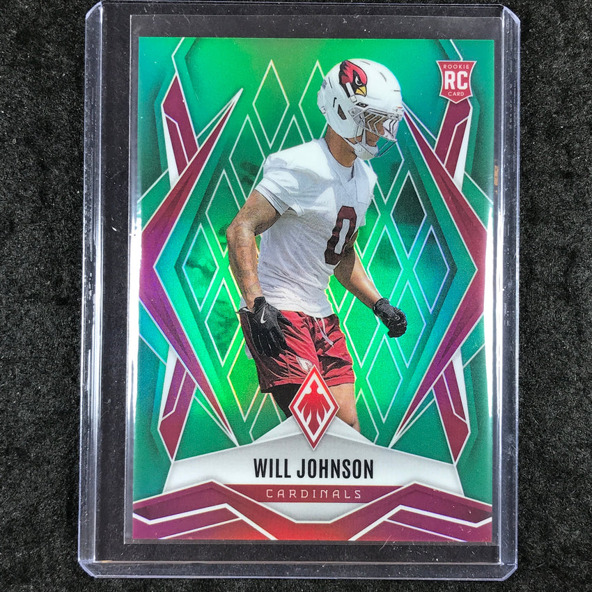 2025 Phoenix Football WILL JOHNSON Rookie Base Green 16/25 #221