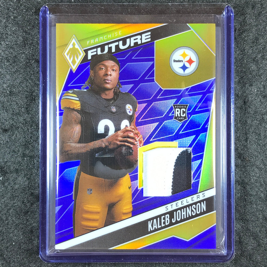 2025 Phoenix Football KALEB JOHNSON Franchise Future Rookie Patch Blue 168/199