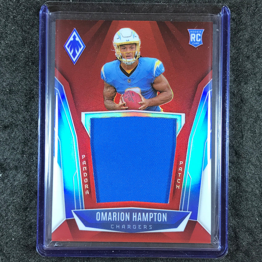 2025 Phoenix Football OMARION HAMPTON Pandora Patch Rookie Relic Red 25/249