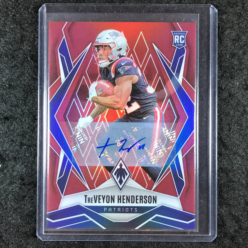 2025 Phoenix Football TREVEYON HENDERSON Base Rookie Auto Red 72/99 #187