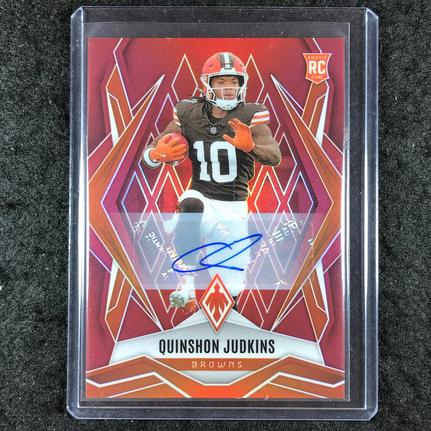 2025 Phoenix Football QUINSHON JUDKINS Base Rookie Auto Red 16/99 #191